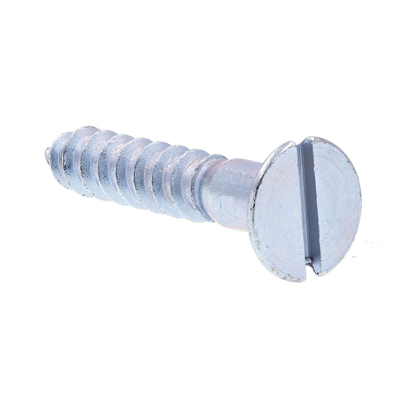 Prime-Line Wood Screw Flat Head Slotted Drive No. 12 X 1-1/4in Zinc Plated Steel 50PK 9199972 - main